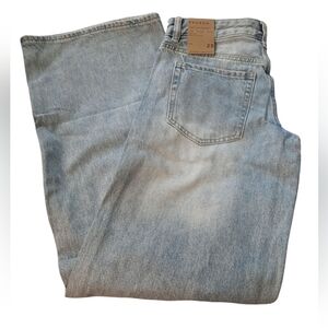 NWT PacSun Men' low rise Baggy Wide Jeans in Light Blue SIZE 23